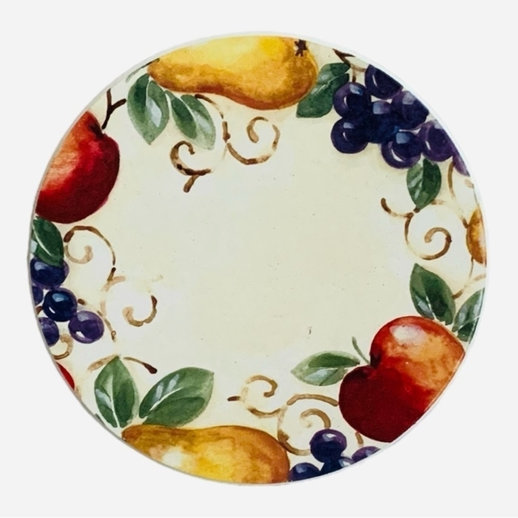 ABSORBENT NATURESTONE COASTER Set Bella Fruit 4 Ceramic COASTER & COASTER Holder - Picture 3 of 4